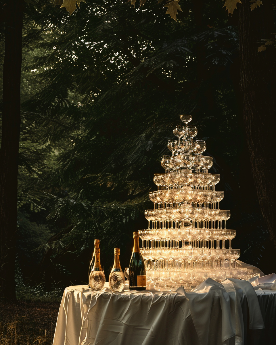 THE ALLURE OF THE CHAMPAGNE TOWER