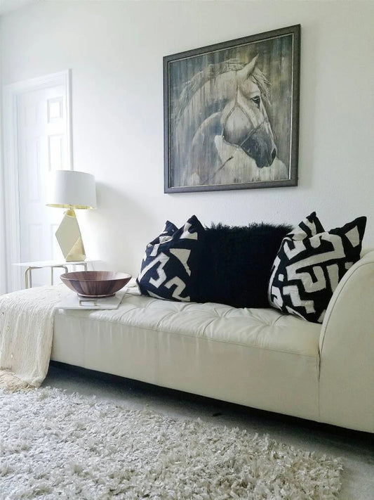 DESIGNER HANDMADE KUBA CLOTH PILLOW COVER