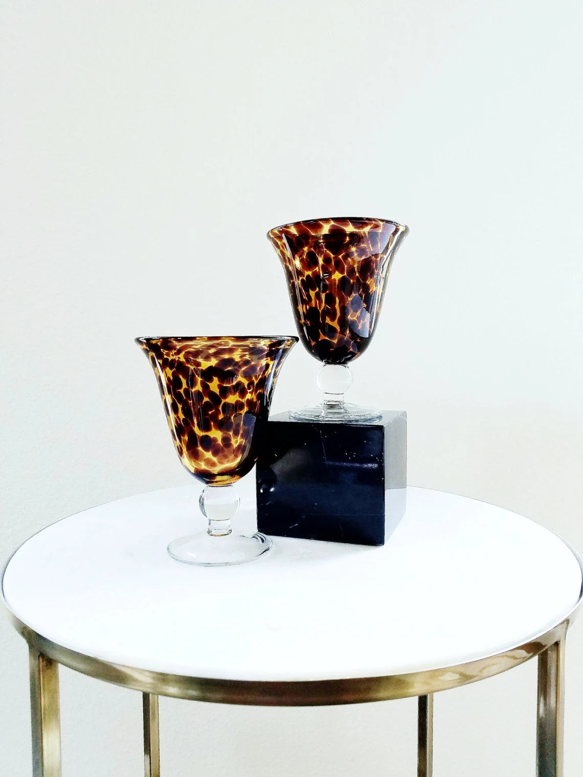 OSCAR DE LA RENTA SET OF TORTOISE GLASSES - SET OF 6