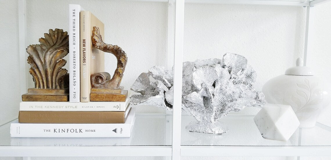 VINTAGE NEO CLASSICAL ACANTHUS BOOKENDS