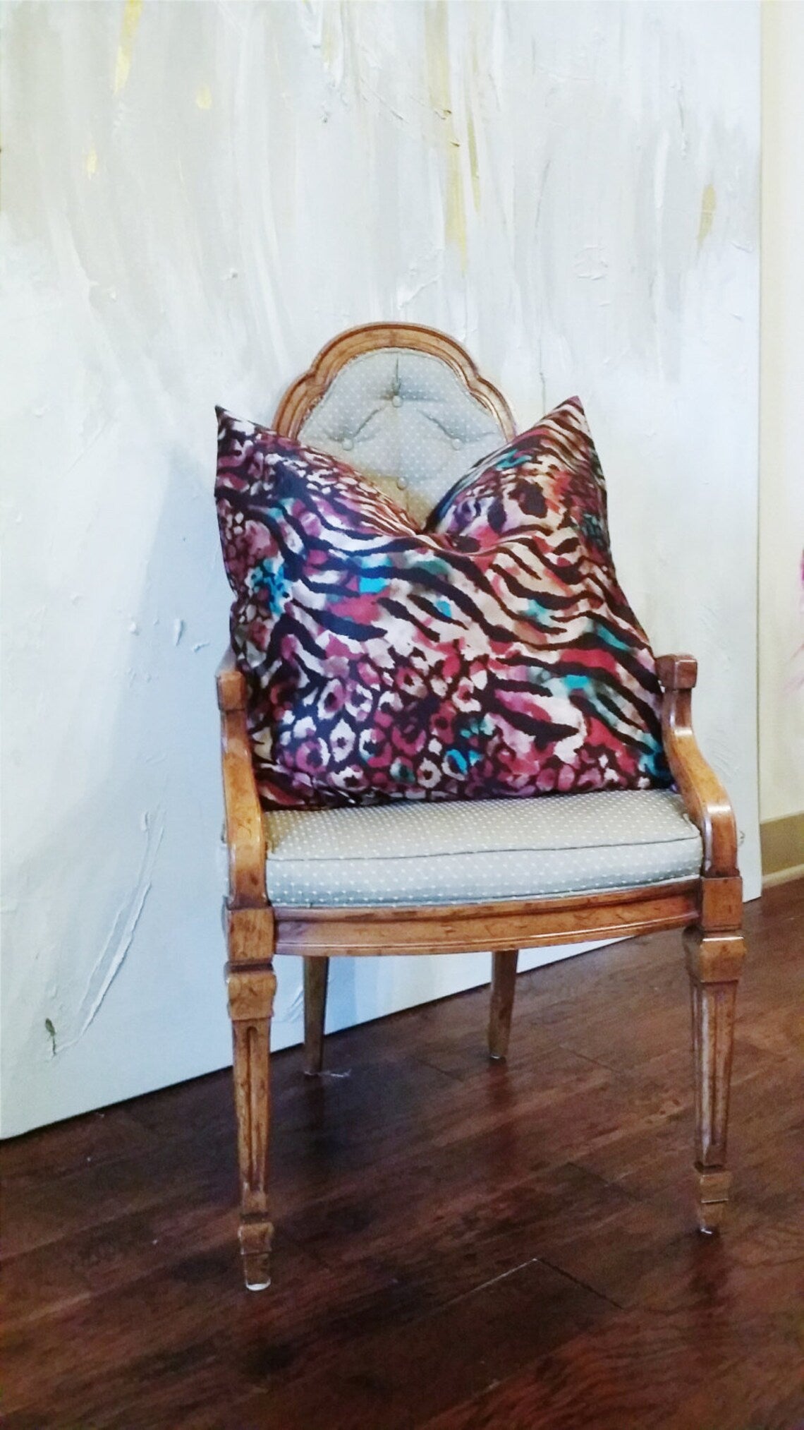 DESIGNER ZEBRA + CHEETAH ANIMAL WATERCOLOR SILKY PILLOW COVER