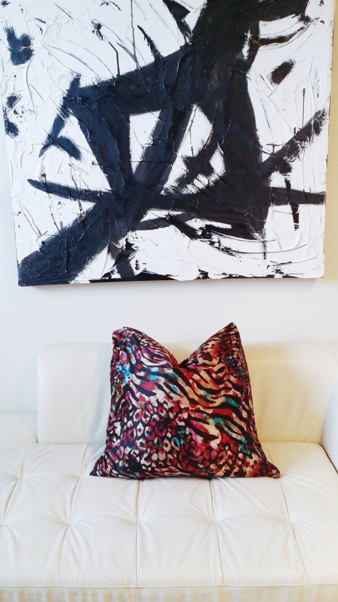 DESIGNER ZEBRA + CHEETAH ANIMAL WATERCOLOR SILKY PILLOW COVER