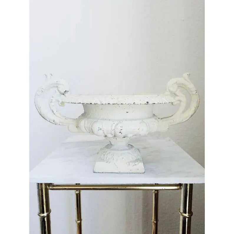 ANTIQUE FRENCH CAST IRON URN FOR THE GARDEN
