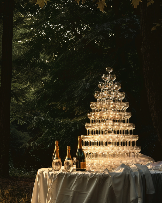 THE ALLURE OF THE CHAMPAGNE TOWER